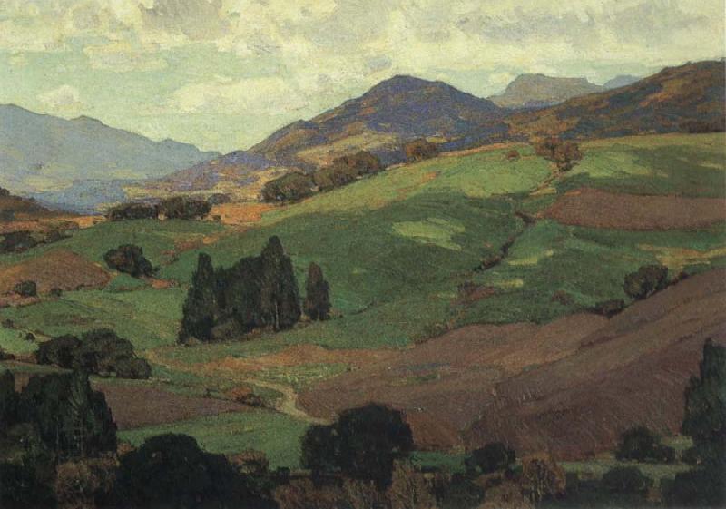 William Wendt I Lifted Mine Eyes Unto the Hills-n-d China oil painting art